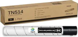 TN514 Black High Yield Toner Cartridge: 1-Pack Compatible TN-514 Replacement for Konica Minolta Bizhub TN 514 Toner Cartridge with C458 C558 C658 C258 C454 C554 458e 558e 658e Printer [28,500 Pages]
