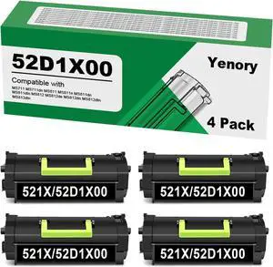 Remanufactured 4 Pack 52D1X00 521X Toner Cartridges Compatible with Lexmark MS711 MS711dn MS811 MS811n MS811dn MS811dtn MS812 MS812de MS812dn MS812dtn Printer (4 Black)