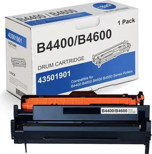 B4400/B4600 Drum Cartridges 1 Pack: Compatible 43501901 Drum Unit Replacement for OKI B4600 B4400 B4500 B4550 Series Printer