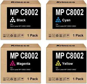 MP-C8002 Toner Cartridge High Yield Compatible with Ricoh MPC8002 Toner use for Ricoh MP C6502 C8002 Printer (842083 842084 842085 842086)