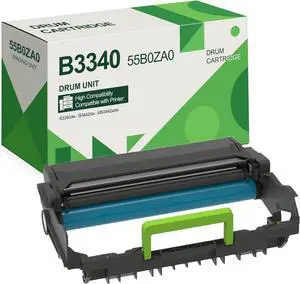 B3340 55B0ZA0 Drum Unit - 1 Pack Replacement for Lexmark 55B0ZA0 Imaging Unit Toner for B3340dw B3442dw MB3442adw Printer, Approximately 40,000 Page Yield, Black