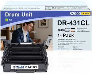 DR431CL Drum Unit (1-Pack) Replacement for Brother DR-431CL Drum Unit Compatible with HL-L8260CDN HL-L8260CDW HL-L8360CDW HL-L9310CDW MFC-L8610CDW MFC-L8900CDW MFC-L8905CDW Printer(Toner Not Included)