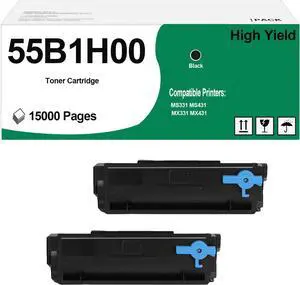 55B1H00 High Yield Toner Cartridge Use for MS331 MS331dn MS431 MS431dn MS431dw MX331 MX331adn MX431 MX431adn MX431adw Printers (2 Pack)