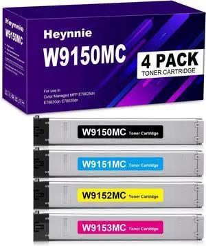 Remanufactured W9150 W9150MC Toner Cartridge Replacement for HP W9150MC W9151MC W9152MC W9153MC for HP Color Managed MFP E78625dn E78630dn E78635dn Printer (4-Pack)