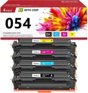 054 Toner Cartridge Set Replacement for Canon 054 CRG 054 054H for Canon Color ImageCLASS MF642Cdw MF644Cdw MF640C MF641Cw MF643Cdw MF641Cdw Printer (Black Cyan Magenta Yellow, 4-Pack)