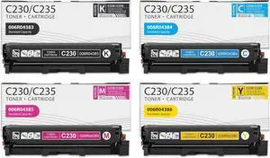C230 C235 Toner Cartridges (4-Pack BK/C/M/Y) - 006R04383 006R04384 006R04385 006R04386 (with Chip) Replacement for Xerox C230 Toner for C230 C235 Color Printer