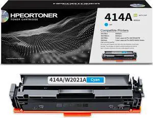1 Pack 414A / W2021A Cyan Toner Cartridge, High Yield 2,800 Pages, Replacement for HP 414A / W2021A M479fnw M479fdnm M479fdw M454dn M454dw M454nw Pro M478f-M479f