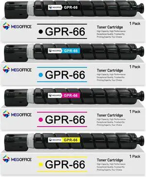 Compatible Toner Cartridge Replacement for Canon GPR-66 GPR66 Toner Cartridge 5753C003AA 5754C003AA 5755C003AA 5756C003AA for Advance DX 3926i 3930i 3935i(Black, Cyan, Yellow, Magenta)