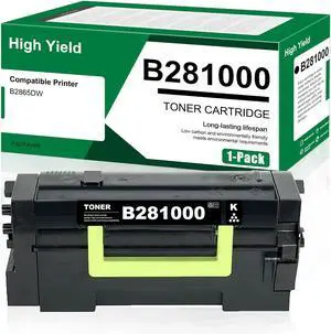 B281000 Black Toner Cartridge 1pack - Replacement for Lexmark B281000 Toner Cartridge Work for B2865dw Printer