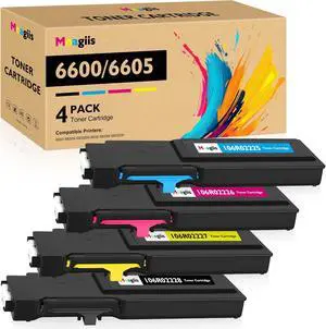 Phaser 6600 WorkCentre 6605 Toner Cartridge Replacement for Xerox 106R02228 106R02227 106R02226 106R02225 Use for Xerox Phaser 6600 6600N 6600DN WorkCentre 6605N 6605DN Printer ( 4 Pack)