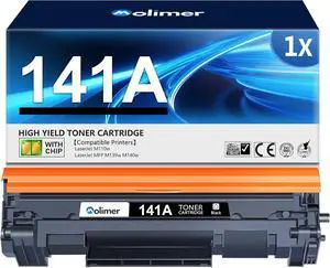 141A Toner Cartridge (with Chip) Compatible Replacement for HP 141A Black Laserjet Toner Cartridges W1410A 141X W1410X Toner for Laserjet M110w MFP M139w M140w Printer