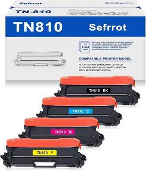 Remanufactured TN810 Toner Cartridges Replacement for Brother TN-810 TN810XL for MFC-L9610CDN HL-L9410CDN L9430CDN L9470CDN HL-EX470W L9630CDN L9670CDN MFC-EX670W Printer (4 Pack)