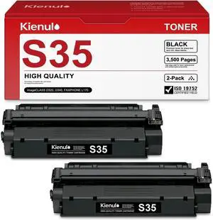 S35 Black Toner Cartridge 2-Pack, S35 Toner Replacement for Canon imageCLASS D300 D310 D320 D340 D360 D383, FAXPHONE L170 L400 L380, LaserClass 310 320 PC-D320 PC-D340 Printer, 7833A001AA Toner