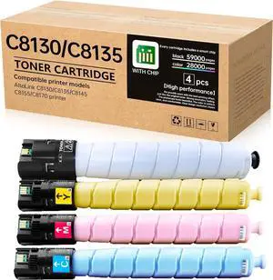 Altalink C8130 C8135 Toner Cartridge Compatible with Xerox 006R01746 006R01747 006R01748 006R01749 Use for AltaLink C8130 C8135 C8145 C8155 C8170 Printer(B/C/Y/M)