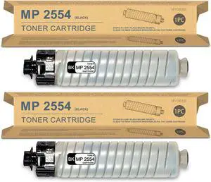 2 Pack MP 2554 MP 3554 Black Toner Cartridge : Compatible MP 2554 Replacement Toner Cartridge for Ricoh MP2555 MP3054 MP3055 MP3555 MP4054 MP4055 MP5054 MP5055 Printer , 24,500 Pages (842124,841993)
