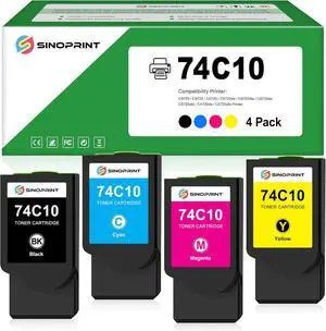 CS720 CS725 CX725 High Yield Toner Cartridges 74C10K0 74C10C0 74C10M0 74C10Y0 Replacement for Lexmark CS720de CS720dte CS725de CS725dte CX725de CX725dte(4 Packs BCMY)