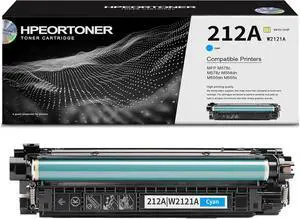1 Pack 212A / W2121A Cyan Toner Cartridge, High Yield 8,800 Pages, Replacement for HP 212A / W2121A Color MFP M578c M578z M554dn M555dn M555x Printer 1 Pack 212A / W2121A Cyan Toner Cartridge, High Yield 8,800 Pages, Replacement for HP 212A / W2121A Color MFP M578c M578z M554dn M555dn M555x Printer