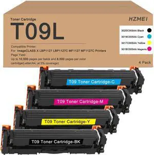 T09L T09 Toner Cartridges High Capacity 3020C005AA 3019C005AA 3018C005AA 3017C005AA Toner Compatible with Canon T09 Toner for ImageCLASS X LBP1127 LBP1127C MF1127 MF1127C Series Printers