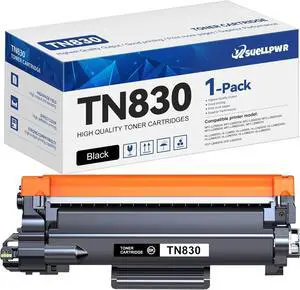 TN830 TN830XL Toner Cartridge Replacement for Brother TN830XL TN830 TN830 XL Toner Work for Brother HL-L2400D HL-L2460DW DCP-L2640DW HL-L2480DW HL-L2405W MFC-L2820DW Printer (1-Pack, Black)