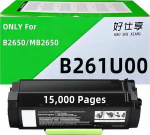 B261U00 Remanufactured High Yield Toner Cartridge Compatible ONLY for Lexmark B2650 MB2650 B2650DN B2650DW MB2650ADWE Series Laser Printers (B261U00-1Pack-15,000Pages)