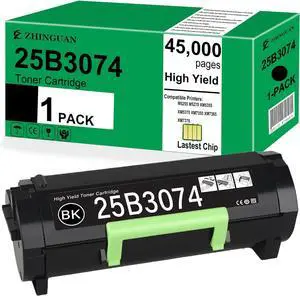 25B3074 Extra High Yield Toner Cartridge Compatible for 25B3074 Black Toner Cartridge Work for M5255 M5270 XM5355 XM5370 XM7355 XM7365 XM7370 Printers1 Black