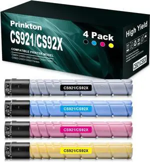Remanufactured CS92X CS921 Toner Cartridges Replacement Set for 76C00K0 76C00C0 76C00M0 76C00Y0 for CS92X CS920 CS923 CX920 CX921 CX922 CX923 CX924 Printer(4 Pack)