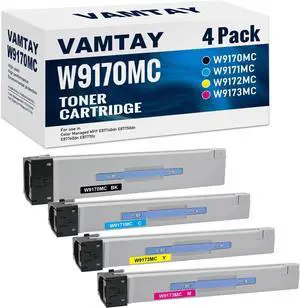 Remanufactured W9170 W9170MC High Yield Toner Cartridge Replacement for HP W9170MC W9171MC W9172MC W9173MC for HP Color Managed MFP E87740dn E87750dn E87760dn E87770z Printer (4-Pack)
