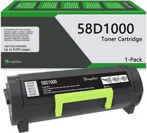 58D1000 Toner Cartridge Black(1Pack) - Compatible Replacement for Lexmark 58D1000 Toner Cartridge Work for MS725dvn MS821dn MS822de MS823dn MS824de MS825dn MS826de MX721ade MX722ade MX725dvn Printer