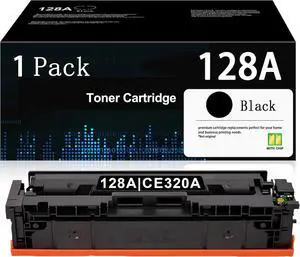 128A Black Toner Cartridge (1-Pack) Replacement for HP 128A CE320A Toner Color MFP CP1525N CP1525NW CM1415FNW CM1415FN MF8080CW MF8050CN Printer