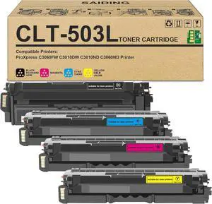 High Yield CLT-503L Toner Cartridge Replacement for Samsung CLT-503L CLT503L Toner Cartridge for Samsung ProXpress C3060FW C3010DW C3010ND C3060ND(4-Pack)