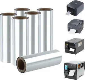 4.33'' x 328' UV Silver Shifting to Red Thermal Transfer Ribbon, Gcore Fluorescent Anti Theft Invisible Marking Ribbon, 1'' Core, Compatible with Zebra TSC GoDEX Argox, 1 Roll, Silver to Red