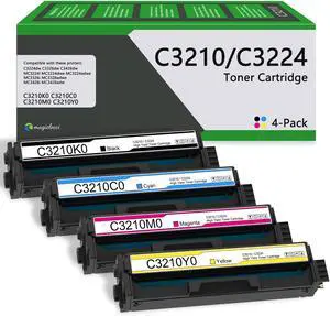 C3210C0, C3210K0, C3210M0, C3210Y0 CMYK 4-Color Toner Cartridge Set - Compatible Replacement for Lexmark MC3224 Toner Cartridge Work for C3224 C3326 MC3224 MC3326 Printer