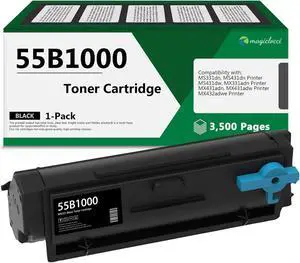 55B1000 Black Toner Cartridge 1 Pack - Compatible 55B1000 High Yield Toner Cartridge Replacement for Lexmark 55B1000 MS331dn MS431dn MS431dw MX331adn MX431adn MX431adw MX432adwe Printer