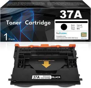 37A Black Toner Cartridge Compatible with Enterprise M607n M607dn M608x M608n M608dn M609x M609dn M609dh M631z M632fht M632h M633fh M631h M632z M633z Printer Replacement for HP 37A Toner (Not MICR)