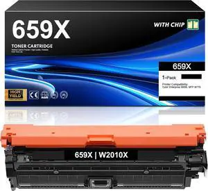 659X Black Toner Cartridge Replacement for HP 659X W2011X Toner Cartridge Works with Color Enterprise M856dn M776dn, Flow MFP M776z M776zs Printer (1-Pack, Black)
