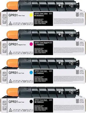 GPR-31 Toner GPR31 Toner Cartridge (4-Pack, 1BK+1C+1M+1Y) Replacement for Canon GPR-31 Toner Cartridge Compatible ImageRUNNER Advance C5030 C5030i C5035 C5035i C5235 Printer