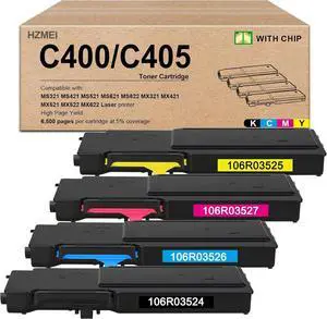 VersaLink C400 C405 Toner Cartridge Extra High Yield 106R03524 106R03525 106R03526 106R03527 Toner Replacement for Xerox VersaLink C400 C405 C400D C400DN C400N C405DN Printers