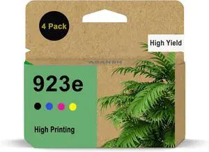 4 Pack 923e 923XL 923 XL High Yield Ink Cartridge Use for OfficeJet 8122e OfficeJet Pro 8135e 8138e 8139e Printers (4K0T7LN 4K0T4LN 4K0T5LN 4K0T6LN)