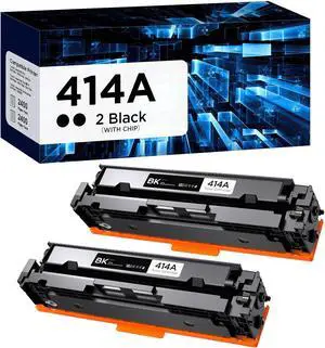414A Toner Cartridges (with Chip) High Yield Replacement for HP 414X 414A Works with HP Color Laserjet Pro MFP M479dw M479fdn M479fdw M454dn M454dw M454nw Printer (2 Black)