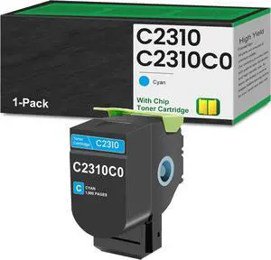 C2310C0 Cyan Toner 1-Pack Remanufactured C2310 C2325 Toner Replacement for Lexmark C2310C0 Toner for C2310 C2325 C2425 C2535 MC2325 MC2425 MC2535 MC2640 Printer Toner