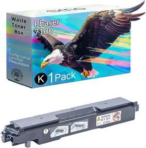 106R02624 Compatible for Xerox Phaser 7100 Waste Toner Box, Reliable Performance Compatible for Xerox Phaser 7100 7100DN Phaser 7100N Printers, High Yield 50000 Pages (Black)