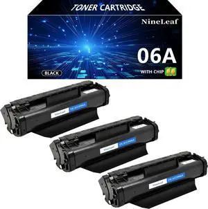 NineLeaf C3906A Compatible Black Toner Cartridge Replacement for HP 06A use with Laser Jet 5L Xtra 5L-FS 6L 6Lse 6Lxi 3100 3100Se 3100Xi 3150 3150Se 3150xi Printers, 3PCS