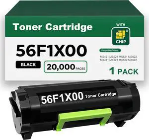 56F1X00 Extra High Yield Toner Cartridge Compatible for MS421 MS521 MS621 MS622 MX421 MX521 MX522 MX622 Printers (1 Black)