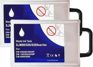 Aomya SJMB6500 Maintenance Cartridges Compatible with ColorWorks CW-C6000A CW-C6000P CW-6030A CW-6030P CW-C6500A CW-C6500P Printer,SJMB 6000 6500 Ink Maintenance Box,2 Pieces