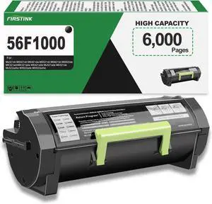 High Yield 56F1000 Toner Cartridge Black Replacement for Lexmark MS321 MS421 MS521 MS621 MS622 MX321 MX421 MX521 MX522 MX622 Laser Printer [6,000 Pages]