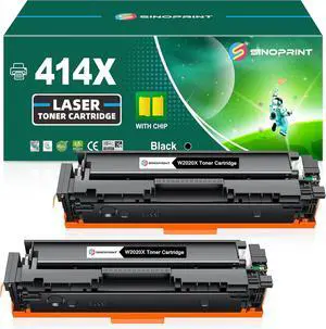 414X with CHIP Compatible Toner Cartridge Replacement for HP 414X 414A W2020X W2020A for Color Laserjet Pro M454dw M479fdw M454dn M479fdn M479dw (2 Packs Black)