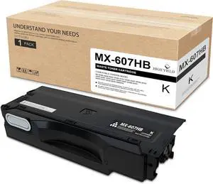 MX607HB MX-607HB Waste Toner Cartridge 1 Pack (50,000 Pages) - Compatible for MX601HB MX 601HB Waste Toner Collection Container Replacement for Sharp MX-2651 MX-3050 MX-3071 MX-3070 MX4071 Printers