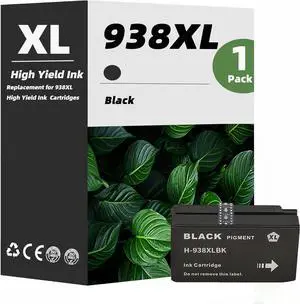 Compatible for HP 938 938XL Ink Cartridges for HP 938 officejet pro 9110B 9120 9130 9720 9730 Printer,Black