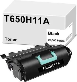Remanufactured T650H11A Black Toner Cartridge 25,000 Pages Replacement for Lexmark T650H11A Toner Cartridge for T650n T650dn T650dtn T652n T652dn T652dtn T654n T654dn T654dtn T656dne Printer