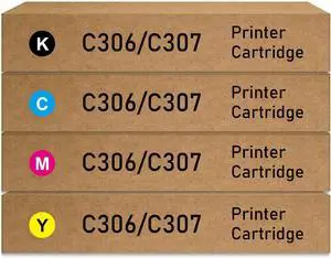 Remanufactured MP C306 Toner Cartridge Replacement for Ricoh 842091 842092 842093 842094 for MP C307 C306 C406 C407 Printer (4-Pack, 1BK/1C/1Y/1M )